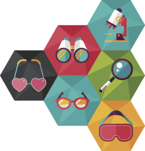 Six looking glasses